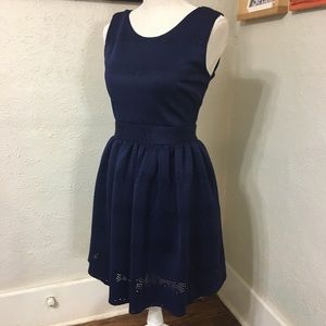 New with Tags Navy Fit and Flare Dress!!